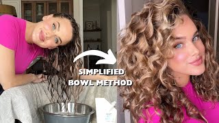 Bowl Method WavyCurly Hair  simplified 😻 [upl. by Guildroy773]