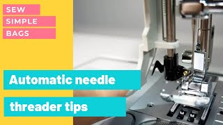 Automatic needle threader understand how it works and how to use it on your sewing machine [upl. by Ratna]