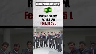 BITS Pilani Review 2024  Placements Fees Specialisations shorts bitspilani btech [upl. by Romulus]