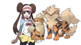 Pokemon Black2White2 Growlithe Evolving into Arcanine [upl. by Aneerehs]