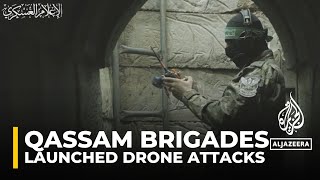 The Qassam Brigades says it has launched two suicide drone attacks at Israeli army locations [upl. by Durrace]