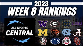 2023 Week 8 College Football Rankings [upl. by Wilden]