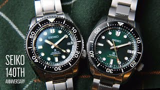 STUNNING Green Dial  140th Anniversary Seiko Marinemaster 2021 Review  SPB207J1 amp SLA047J1 [upl. by Akel747]