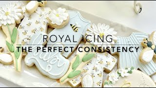 Royal Icing Make the Perfect Consistency [upl. by Ynnavoeg]