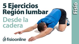 5 EJERCICIOS para MEJORAR tus LUMBARES desde las caderas [upl. by Llertnom]