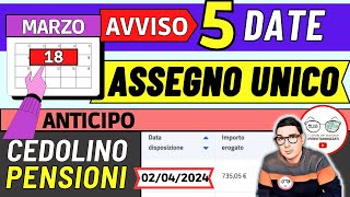 ASSEGNO UNICO PAGAMENTI MARZO e CEDOLINO PENSIONI APRILE INVALIDI➡NOVITÀ BONUS PC CARTA ACQUISTI ADI [upl. by Anerbas]