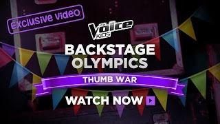 Backstage Olympics Thumbwars  The Voice Kids Australia 2014 [upl. by Wimsatt]