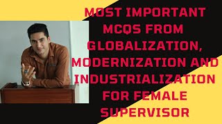 Most important MCQS from Globalization modernization and westernization for female supervisor 2024 [upl. by Arba]