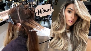 BLONDE BALAYAGE HAIR TRANSFORMATION [upl. by Queenie]