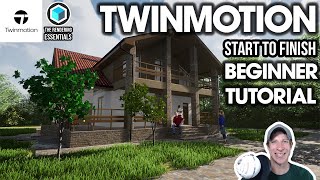 Rendering a SketchUp Model in Twinmotion FOR BEGINNERS  Fast Start to Finish Walkthrough [upl. by Jac]