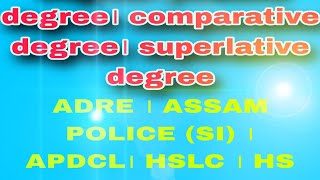 Degree । positive degree। comparative degree। superlative degree। english grammar learnenglish [upl. by Naraa]