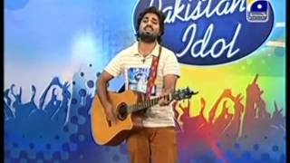 Pakistan Idol audition  Zamad Baig Yeh Jo Halka Halka Suroor Hai [upl. by Serena878]