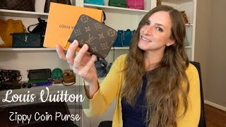 REVIEW Louis Vuitton Zippy Coin Purse Features What Fits [upl. by Ardnassac]