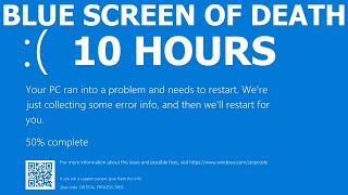 Windows 10 Blue Screen of Death REAL COUNT BSOD 10 hours 4K Resolution [upl. by Eked318]