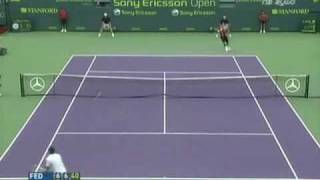 Federer backhand kicker [upl. by Eniamej740]