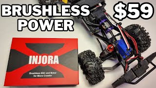 The BEST TRX4M Upgrade  NEW Injora BRUSHLESS Motor amp ESC Review Install amp Test [upl. by Mabelle]