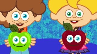 Pomme de Reinette et Pomme dApi  Aprender francês  Musica infantil com legendas [upl. by Niwrek]