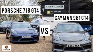 Porsche 718 GT4 vs 981 GT4  Test Drive amp Differences [upl. by Ettenyl]