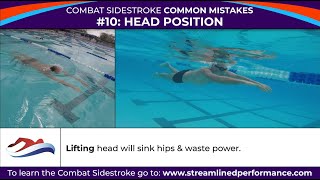 Combat Sidestroke Common Mistake 10 Head Position – by Streamlined Performance [upl. by Helbonia]