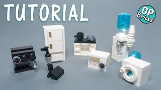 Wir bauen 7 Haushaltsgeräte aus LEGO Klemmbausteinen  einfache Anleitung  LEGO Tutorial [upl. by Dellora]