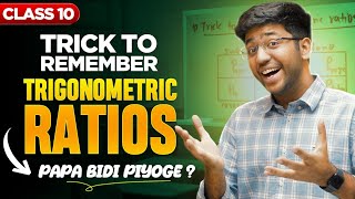 Trick To Learn Trigonometric Ratios 🤯  Intro to Trigonometry Class 10 th Maths  Shobhit Nirwan [upl. by Macdonell549]