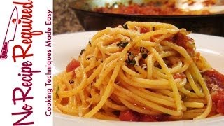 Spaghetti Arrabiata  Pasta Recipes by NoRecipeRequiredcom [upl. by Aicenra]