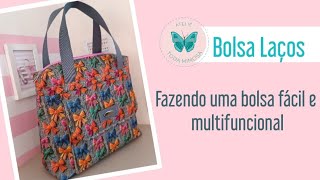 Como fazer uma bolsa fácil SEM VIÉS diy iniciantesnacostura [upl. by Eardnoed]