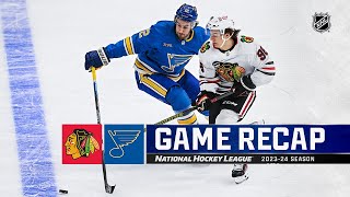 Blackhawks  Blues 1223  NHL Highlights 2023 [upl. by Mario]