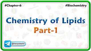 Chapter 6  Lipids  Chemistry Of Lipids Part 1  Hindi [upl. by Asira]