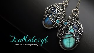 One of a kind silver wire wrapping jewelry by Iza Malczyk [upl. by Darby807]