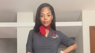 FLIGHT ATTENDANT GRWM flightattendant flightattendantlife travel [upl. by Afnin]