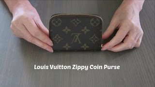 Louis Vuitton Monogram Zippy Coin Purse  Review  Red Ruby Creates [upl. by Yroggerg]