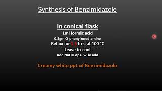 Synthesis of benzimidazole [upl. by Ellary]