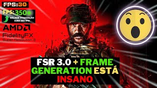 AGORA É OFICIAL FSR 30  FRAME GENERATION NATIVO PARA WARZONE  MW3 TESTE RTX 30705700X 350FPS [upl. by Eelnodnarb]