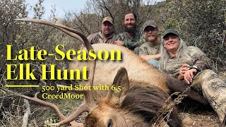 65 CreedMoor Kills Big LateSeason Bull Elk in Arizona  elk arizona hunting [upl. by Auohp]