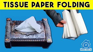 How to Fold Tissue Paper in a Box  Tissue Paper Folding Ideas [upl. by Eerok177]