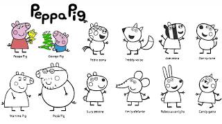 Peppa Pig And Friends Colouring Page [upl. by Burr]