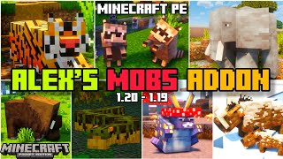 🦝ALEXS MOBS ADDON for MINECRAFT PE 120  119 addons [upl. by Limhaj]