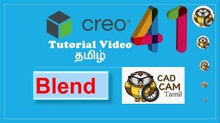 Creo  Tamil Tutorial 41  Blend [upl. by Suirradal]