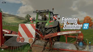 FS22 Mowing First Cutting Alfalfa with a Pöttinger A10 Cross Flow [upl. by Tilly]