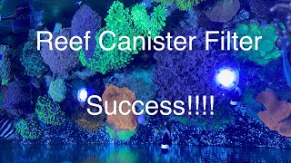 Reek Tank Canister Filter Success  Size Setup Contents Cycling Maintenance Saltwater Coral Aquarium [upl. by Frangos455]