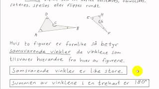 Matematikk 1P  004  Vinkler i formlike figurer [upl. by Kimberlee]