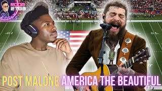 Post Malone America the Beautiful UK Reaction  Dont hate me Post Malone 😣 [upl. by Froh]