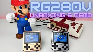 Anbernic RG280V Unboxing amp Demo  Black Friday Sale for this slim and portable retro gaming console [upl. by Dnomde]