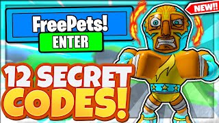 12 NEW SECRET FREE PETS CODES In Roblox Muscle Legends [upl. by Enella]