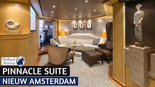 HAL Nieuw Amsterdam  Pinnacle Suite Full Walkthrough Tour amp Review 4K  Holland America Line [upl. by Tempa65]