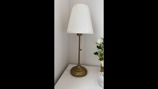 IKEA ARSTID Table lamp brass white [upl. by Olraced942]