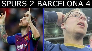 SPURS 2 BARCELONA 4  MESSI MAGIC WITH 2 GOALS  CHAMPIONS LEAGUE  LIVE MATCHDAY VLOG [upl. by Yerfdog359]