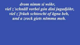 Krauthobel  Wia schö sen decht dJugadjohr  lyrics [upl. by Eno509]