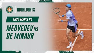 Medvedev vs De Minaur Round 4 Highlights  RolandGarros 2024 [upl. by Llerrod]